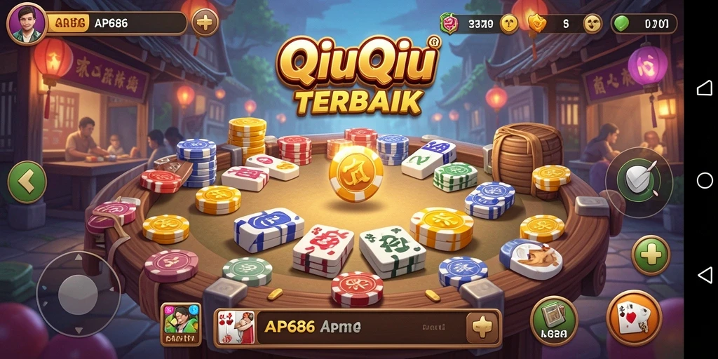 Screenshot utama AP686 menampilkan aksi seru gameplay QiuQiu.