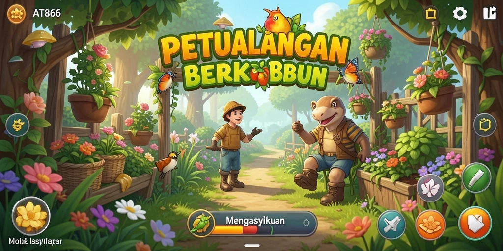 Tampilan gameplay yang ceria dan penuh warna dari AT866.