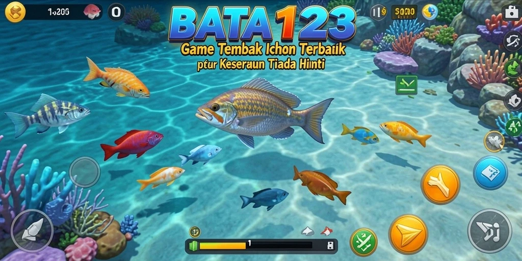 Screenshot gameplay BATA123 menampilkan aksi menembak ikan yang seru dan mendebarkan.