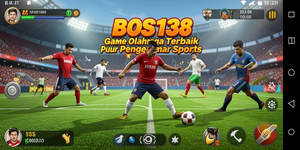 Screenshot utama BOS138 menampilkan aksi seru dalam gameplay olahraga.