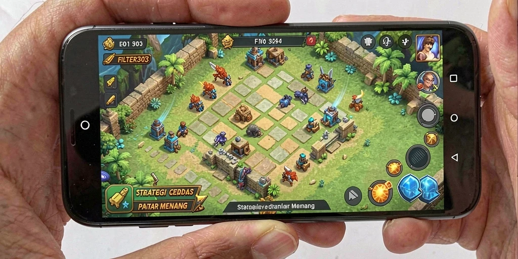 Screenshot dari gameplay intens dalam FILTER303, menampilkan pertarungan strategis.