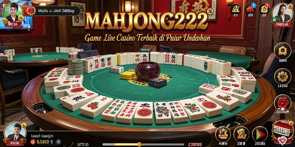 Tampilan gameplay Live Casino yang mendebarkan di MAHJONG222.