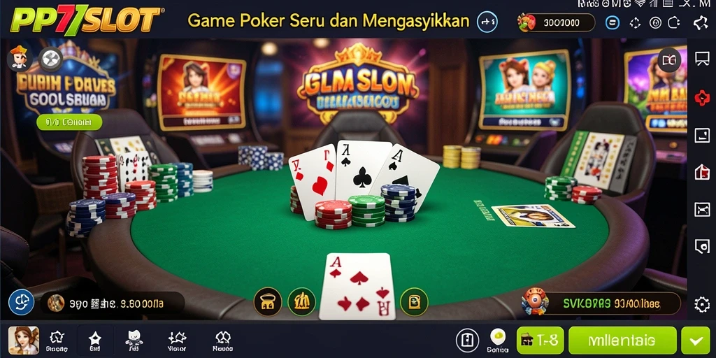 Gambaran gameplay seru dalam PP7SLOT saat bermain Poker.