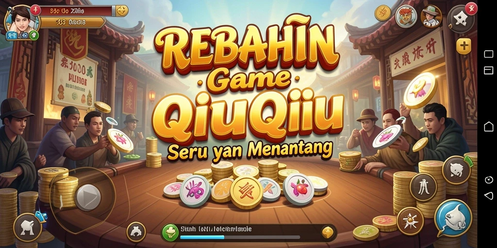 Tampilan gameplay QiuQiu yang seru dan menantang di REBAHIN.
