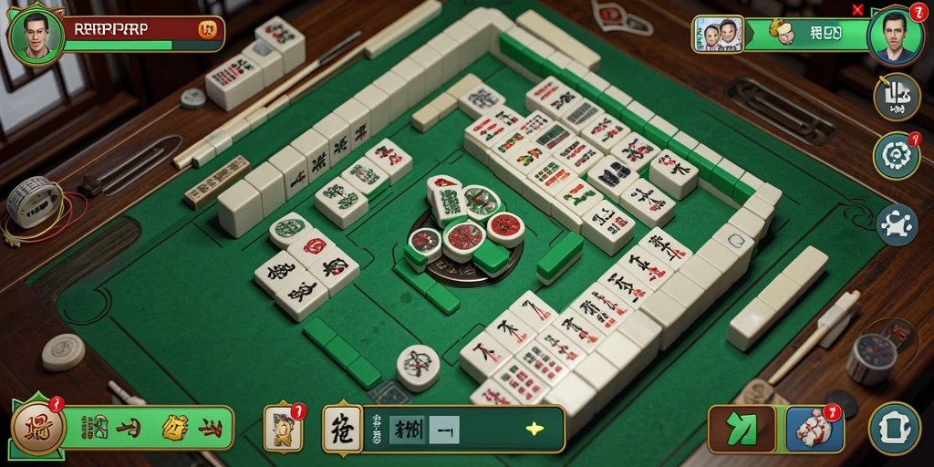 Screenshot gameplay RPRPRP menampilkan keseruan bermain Mahjong.
