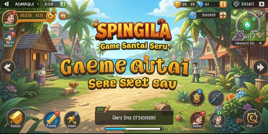 Tampilan gameplay SPINGILA yang seru dan penuh warna.