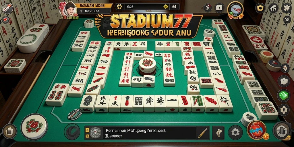 Tangkapan layar menunjukkan gameplay seru dalam STADIUM77 Mahjong.