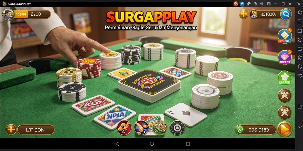 Tampilan gameplay seru di SURGAPLAY dengan teman-teman.